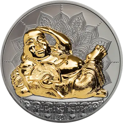  Laughing Buddha 2 Oz Emkcom Coin Png Laughing Png