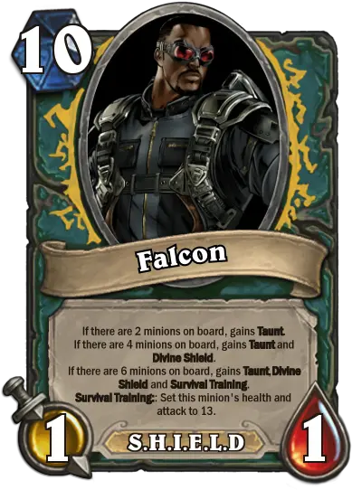  Falcon Fan Card Trolls Hearthstone Png Falcon Marvel Png