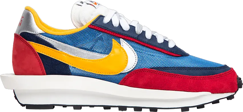  Sacai X Ldwaffle U0027varsity Blueu0027 Nike Blue Runners Nike Ld Waffle Sacai Varsity Blue Png Nike Shoe Png