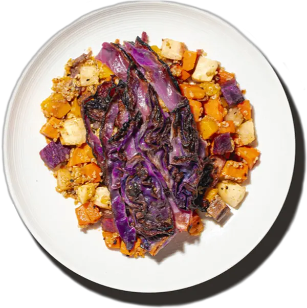  Charred Red Cabbage Quinoa Salad Grain Red Onion Png Cabbage Png