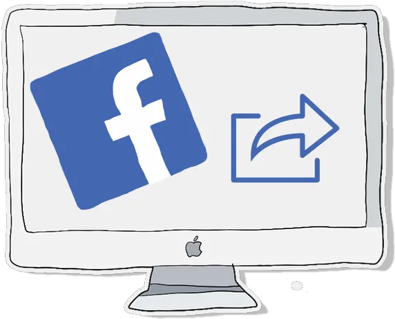  How To Get The Url Computer Monitor Png Facebook Share Png