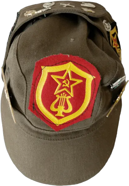  Russian Military Brown Cap With Patches And Pins Russian Tank Png Russian Hat Png