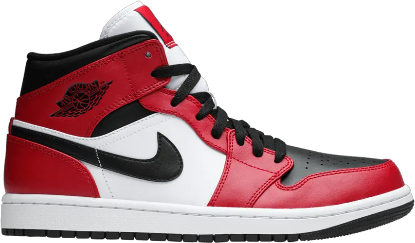  Goatcom Chicago Black Toe Jordan 1 Mid Jordan Air 1 Mid Red And White Png Nike Icon Woven 2 In 1 Short