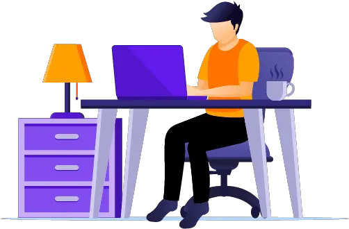  Kp Chaudhary A Freelance Web Designer Security Tips On Working From Home Png Man At Desk Icon