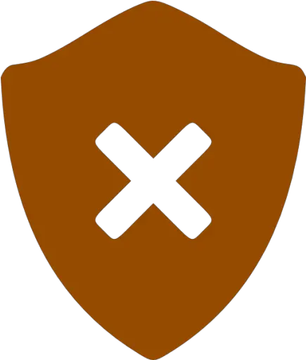  Brown Delete Shield Icon Free Brown Shield Icons Safe And Unsafe Icon Png Remove Clock Icon On Android