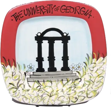  Uga Arches Plate Decorative Png Uga Arch Logo