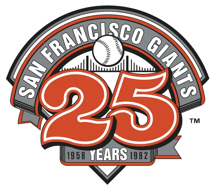  San Francisco Giants Anniversary Logo National League Nl Sporting Team Anniversary Logo Png Ny Giants Logo Clip Art