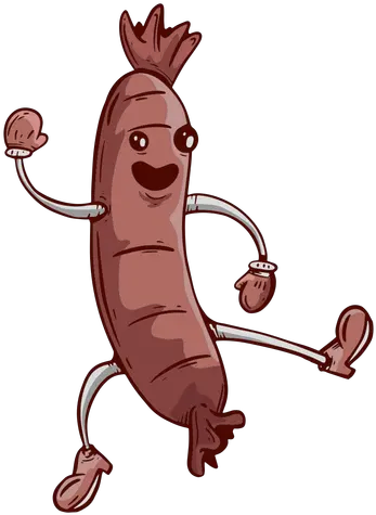  Hand Drawn Friendly Face Sausage Transparent Png U0026 Svg Illustration Sausage Png