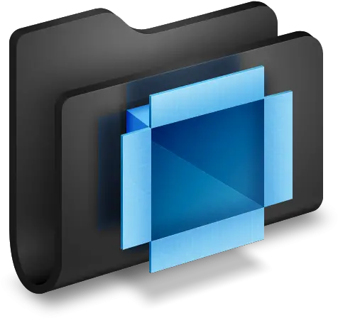  Pixel Blue Black Folder Icon 512x512 Png Clipart Download Horizontal Folder Icon Download