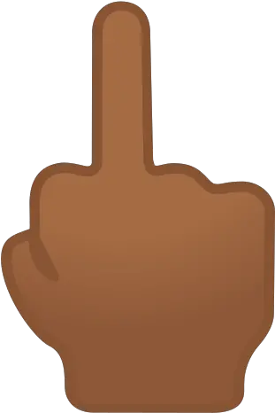  Middle Finger Emoji With Medium Dark Skin Tone Meaning Black Middle Finger Emoji Png Thumb Png