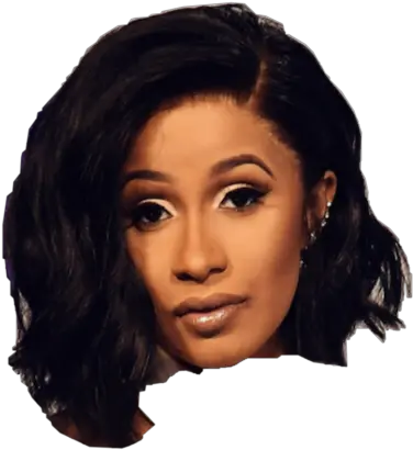  Head Cardi Cardib Rapper Meme Sticker Cardi B April 7th Png Cardi B Transparent