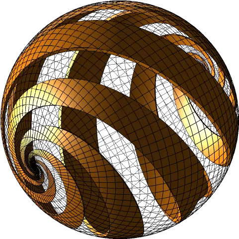  Mc Escher Sphere Spirals 3d Cad Model Library Grabcad Vertical Png 3d Sphere Png