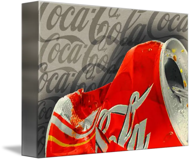  Cocacola Can Crush Silver Sepia Logo Background By Tony Rubino Coca Cola Png Coca Cola Logo Transparent Background