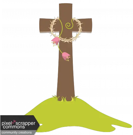  Easter 2017 Cross With Crown Of Thorns 01 Graphic By Tina Christian Cross Png Crown Of Thorns Transparent