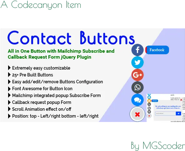  Contact Buttons U2013 All In One Button With Mailchimp Subscribe Dot Png Mail Chimp Icon