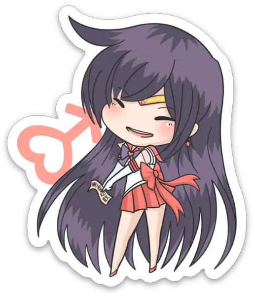  Sailor Mars Rei Hino Vinyl Sticker Heropie Online Fictional Character Png Sailor Mars Transparent