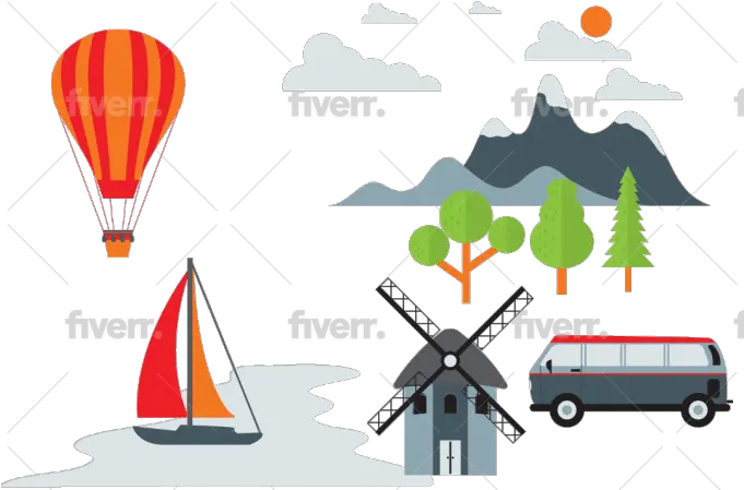  Draw Flat Illustration In Modern Vector Hot Air Ballooning Png Story Album Icon Wiyh A Flying Ballon Android