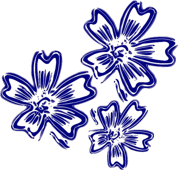  Navy Blue Flowers Clip Art Vector Clip Art Navy Blue Flower Clipart Png Blue Flowers Transparent