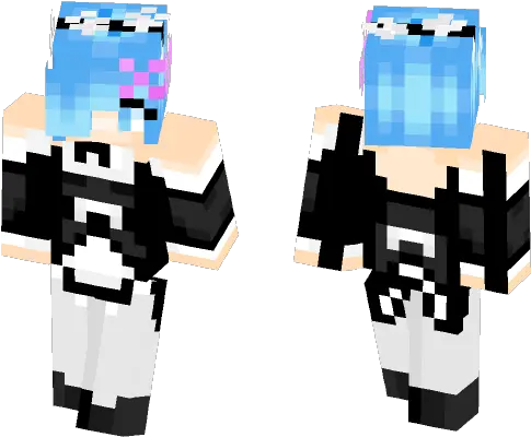  Download Rem Rezero Minecraft Skin For Free Minecraft Skins Girl Purple Png Rem Re Zero Png