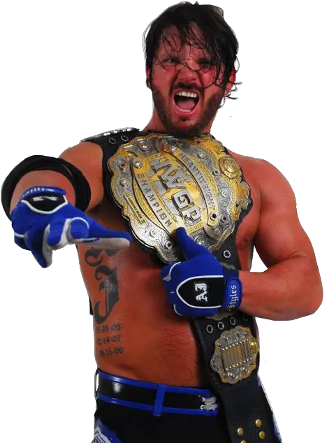  Aj Styles Transparent Background Png Mart Aj Styles Iwgp World Champion Sports Transparent Background