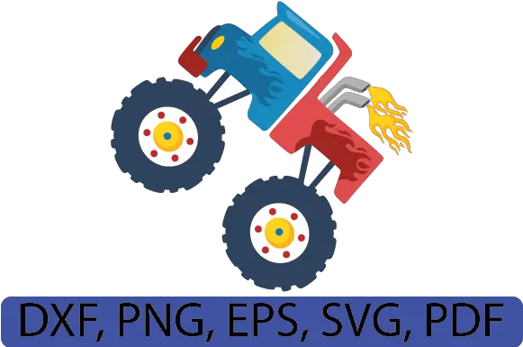  Monster Truck Svg Png Pdf Eps Dxf Tractor Monster Truck Png