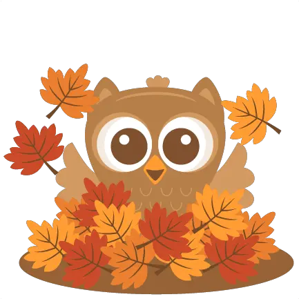  Leaves Svg Scrapbook Cut File Fall Owl Clip Art Png Fall Clipart Png