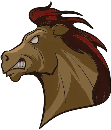  Printed Vinyl Angry Horse Head Stickers Factory Angry Horse Head Png Cartoon Horse Png