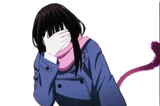  Hiyori Palm Over Face Anime Png Face Palm Png