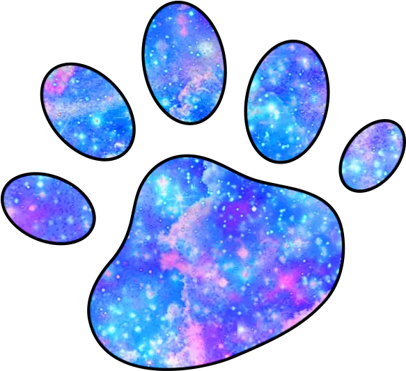  Download Galaxy Paws Pawprint Dog Cat Galaxy Paw Print Clipart Png Cat Paw Png