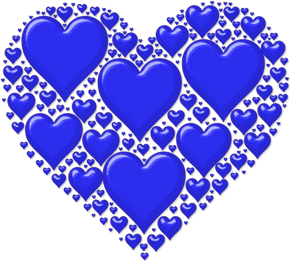  Vector Image Of Blue Heart Made Out Many Small Hearts Love Shape Blue Colour Png Blue Heart Png