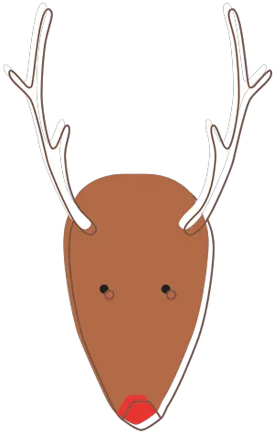  Reindeer Head Cartoon Icon 73 Transparent Png U0026 Svg Vector Antler Deer Head Png