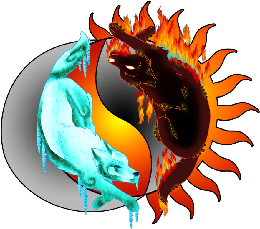  Clipart Fire Ice Picture 506275 Fire Dragon Drawing Easy Png Fire And Ice Logo