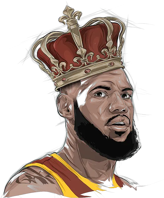  Greeting Card For Sale King Lebron James Drawing Png Lebron James Transparent