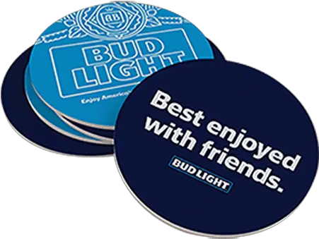  Bud Light Round Coaster Sleeve The Beer Gear Store Love With A Stripper Png Bud Light Png