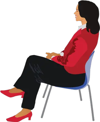  Chair Vector Profile Woman Sitting In Chair Png Woman Sitting Png