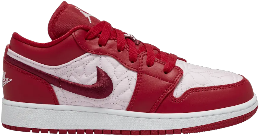  Air Jordan 1 Low Dropping In Pink Quilt Justfreshkicks Nike Air Jordan 1 Mid Red Black White Png Air Jordan Png