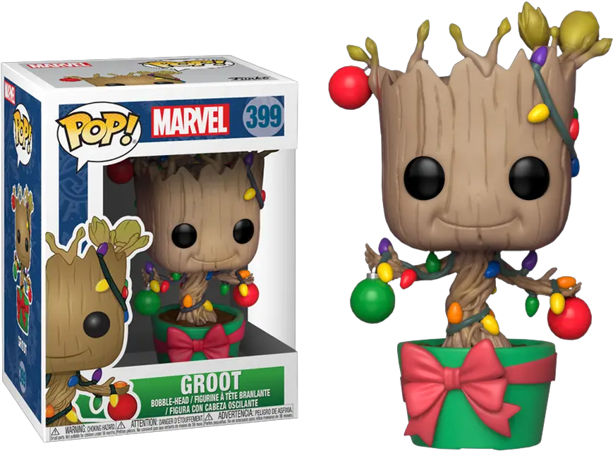  Marvel Holiday Dancing Groot With Christmas Lights Funko Pop Vinyl Figure Christmas Groot Pop Png Groot Png