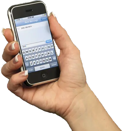  Automatically Receive Status Messages And Alarms Directly Texting Phone Hand Transparent Png Hand With Phone Png