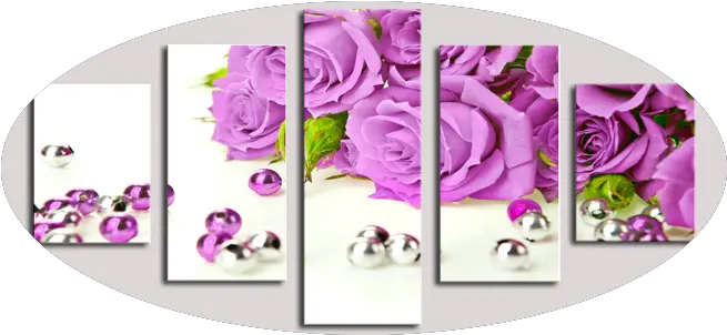  Rose Flower 5 Piece Wall Art Free Global Shipping U0026 Framed Lila Rosen Png Purple Rose Png