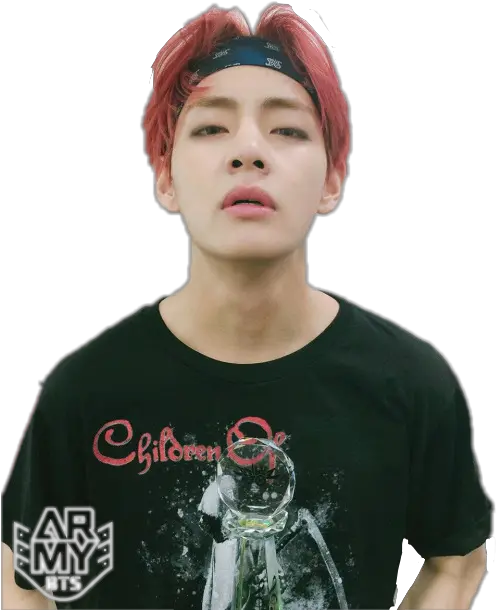  Download Kim Taehyung Red Hair Pngu0027s By Kikaxd99 Tae In Children Of Bodom Chaos Ridden Hair Png Transparent