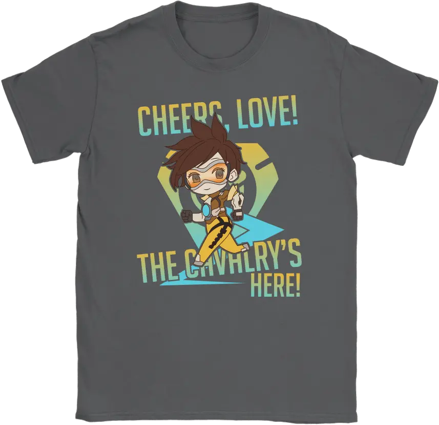  Cheer Love The Cavalryu0027s Here Chibi Tracer Overwatch Shirts U2013 Nfl T Shirts Store T Shirt Design Contest Png Overwatch Tracer Png