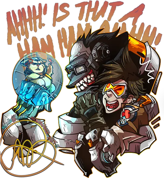  Download Hd Hammond Winston And Tracer Overwatch Winston Overwatch Winston And Hammond Png Overwatch Tracer Png