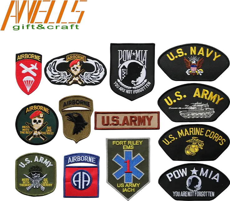  Us Military Army Patchestactical American Patches Special Forces Ranger Airborne Badges Hook And Loop Embroidered Patch Buy Usa Embroidery Us Navy Png Pow Mia Icon