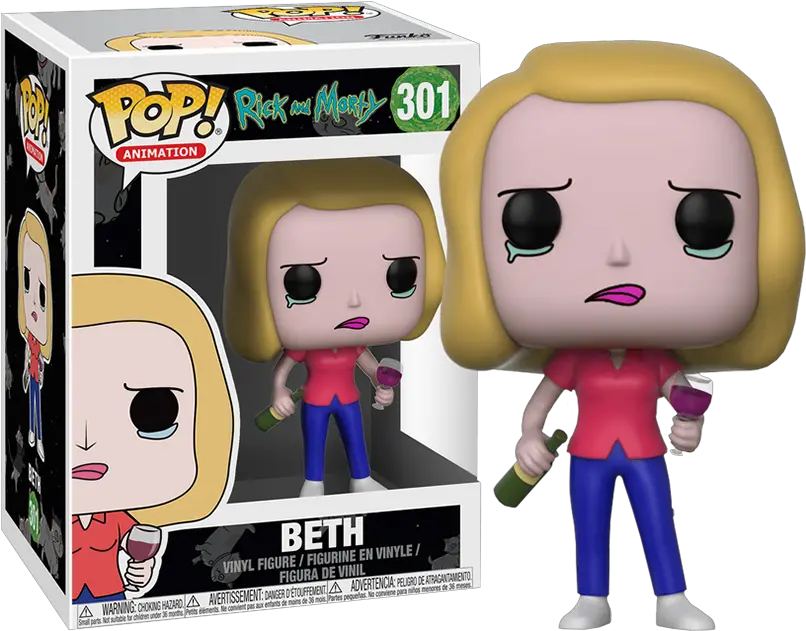  Funko Pop Rick And Morty Beth With Wine Glass 301 Rick Y Morty Funko Pop Png Rick And Morty Png