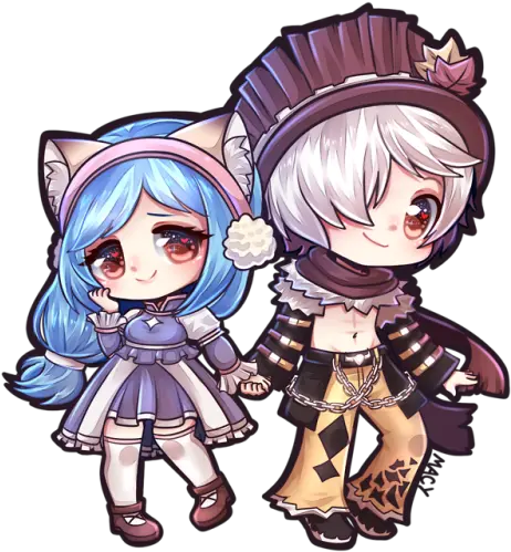  Otp Gambar Anime Chibi Couple Png Anime Chibi Png