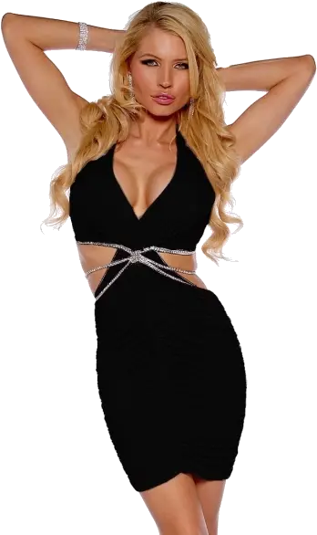  Sexy Cross Strap Dress White Sexy Halter Cocktail Dress Png Hot Woman Png