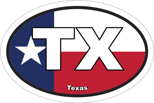  Texas Tx State Flag Oval Sticker Language Png Texas Flag Icon