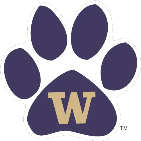  Washington University Of Washington Paw Print Png Paw Print Logo