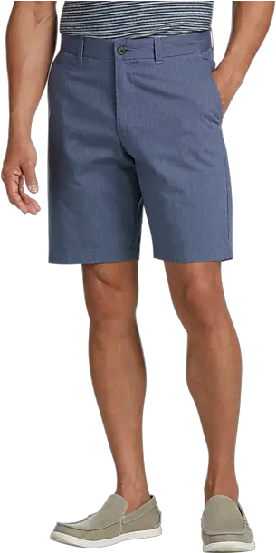  Joseph Abboud Blue Cotton And Linen Modern Fit Shorts Solid Png Nike Icon Woven