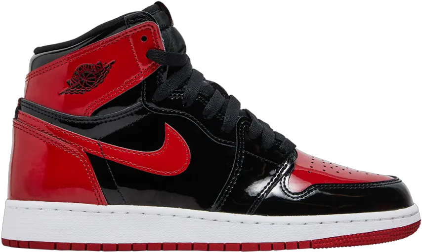  Goat Sneakers Apparel Accessories Air Jordan 1 High Gs Patent Bred Png Jordan Icon Fleece